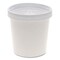 Pactiv Corp. 3.75 in. Diameter x 3.88 in. h 16 oz Paper Round Food Container and Lid Combo - White (250/Carton)
